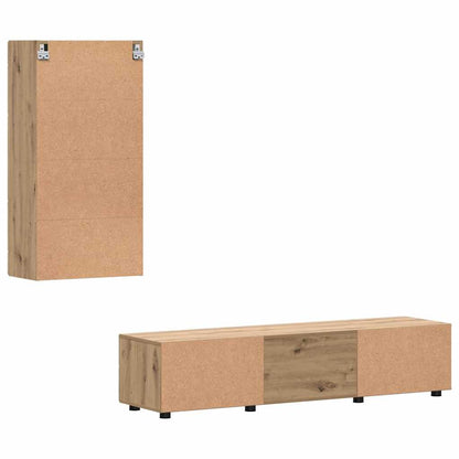 TV-Schrankset mit Schubladen FLORIN Artisan-Eiche Holzwerkstoff