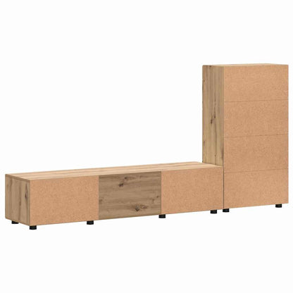 TV-Schrankset mit Schubladen FLORIN Artisan-Eiche Holzwerkstoff