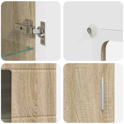 TV-Schrankset mit Schubladen FLORIN Sonoma-Eiche Holzwerkstoff