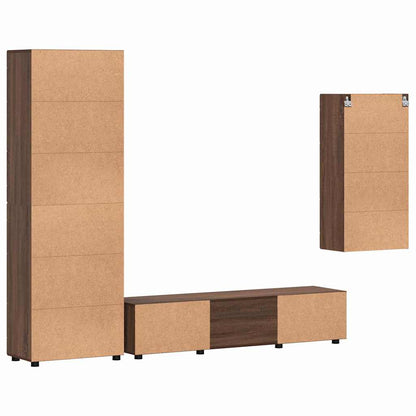 TV-Schrankset mit Schubladen FLORIN Altholz Holzwerkstoff