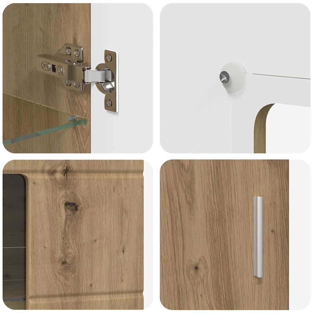 TV-Schrankset mit Schubladen FLORIN Artisan-Eiche Holzwerkstoff