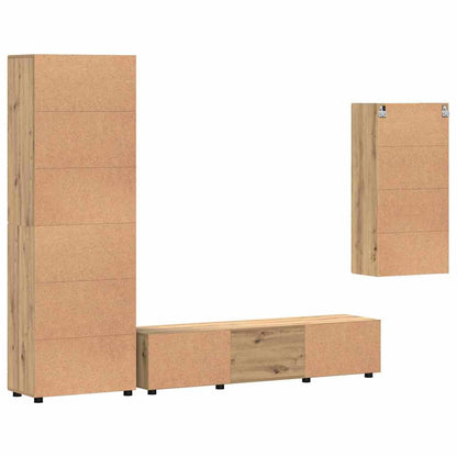 TV-Schrankset mit Schubladen FLORIN Artisan-Eiche Holzwerkstoff