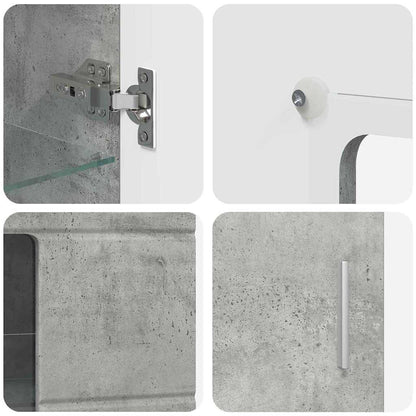 TV-Schrankset mit Schubladen FLORIN Beton Grau Holzwerkstoff