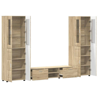 TV-Schrankset mit Schubladen FLORIN Sonoma-Eiche Holzwerkstoff