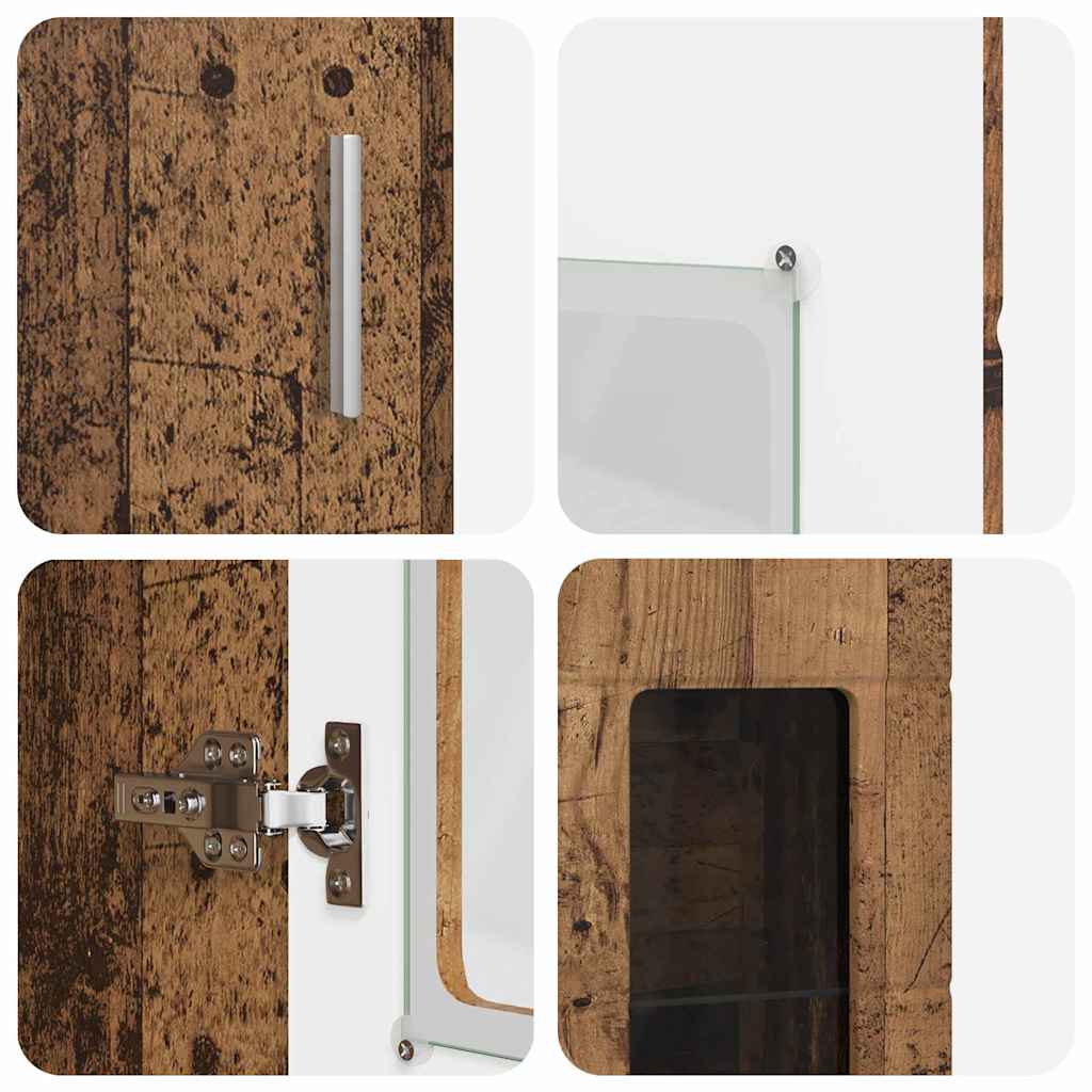 TV-Schrankset mit Schubladen FLORIN Altholz Holzwerkstoff