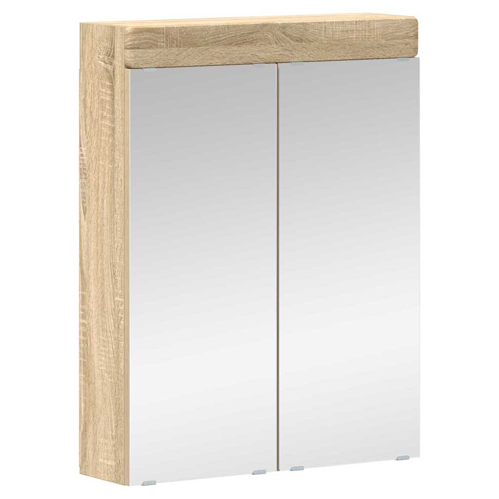 vidaXL Badezimmermöbel-Set mit Regal TULUM Sonoma-Eiche Holzwerkstoff