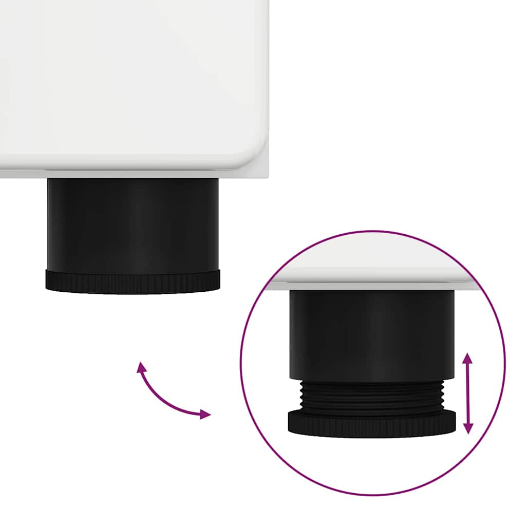 Badezimmermöbel-Set mit Tür TULUM Hochglanz Weiß Holzwerkstoff