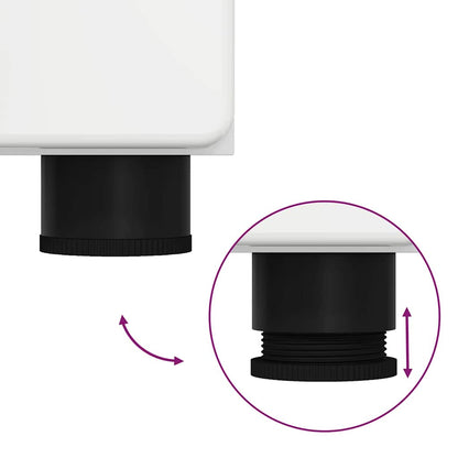 Badezimmermöbel-Set mit Tür TULUM Hochglanz Weiß Holzwerkstoff