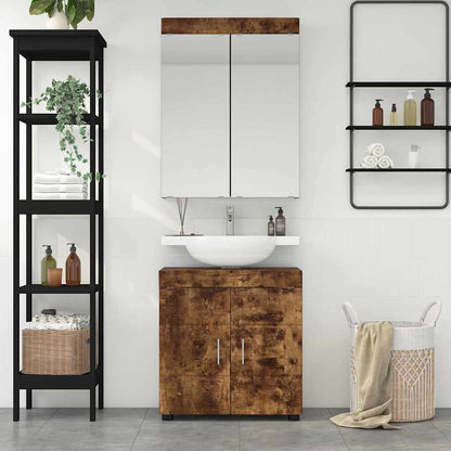 vidaXL Badezimmermöbel-Set TULUM Geräucherte Eiche Holzwerkstoff