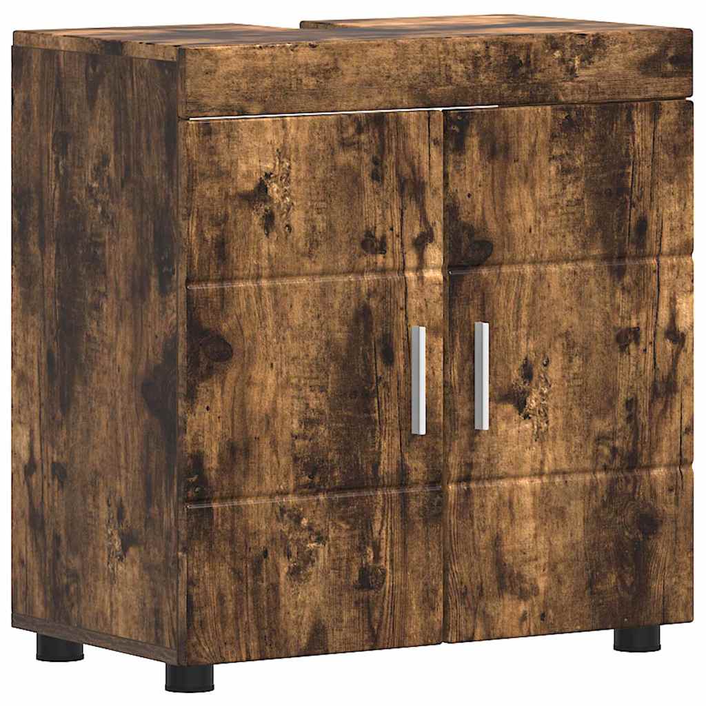 vidaXL Badezimmermöbel-Set TULUM Geräucherte Eiche Holzwerkstoff