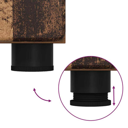 vidaXL Badezimmermöbel-Set mit Regal TULUM Altholz Holzwerkstoff