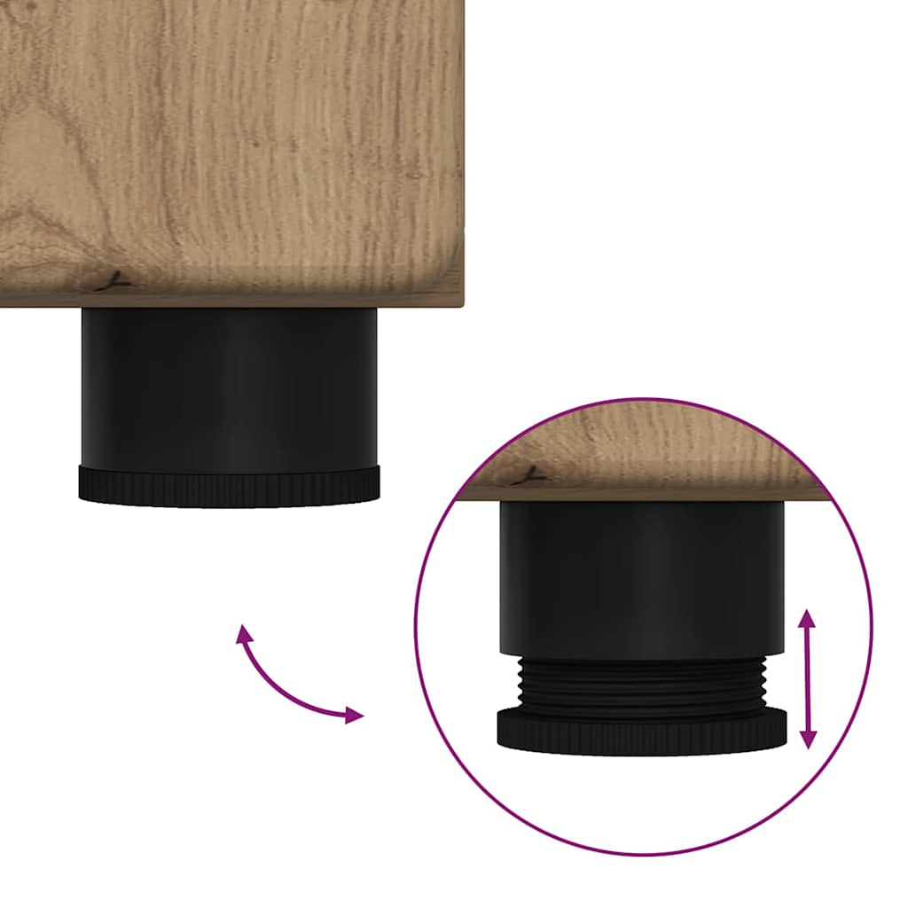 Badezimmermöbel-Set mit Regal TULUM Artisan-Eiche Holzwerkstoff