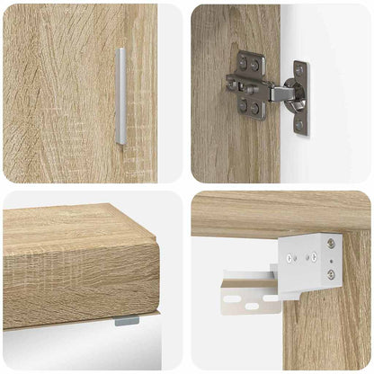 vidaXL Badezimmermöbel-Set mit Regal TULUM Sonoma-Eiche Holzwerkstoff