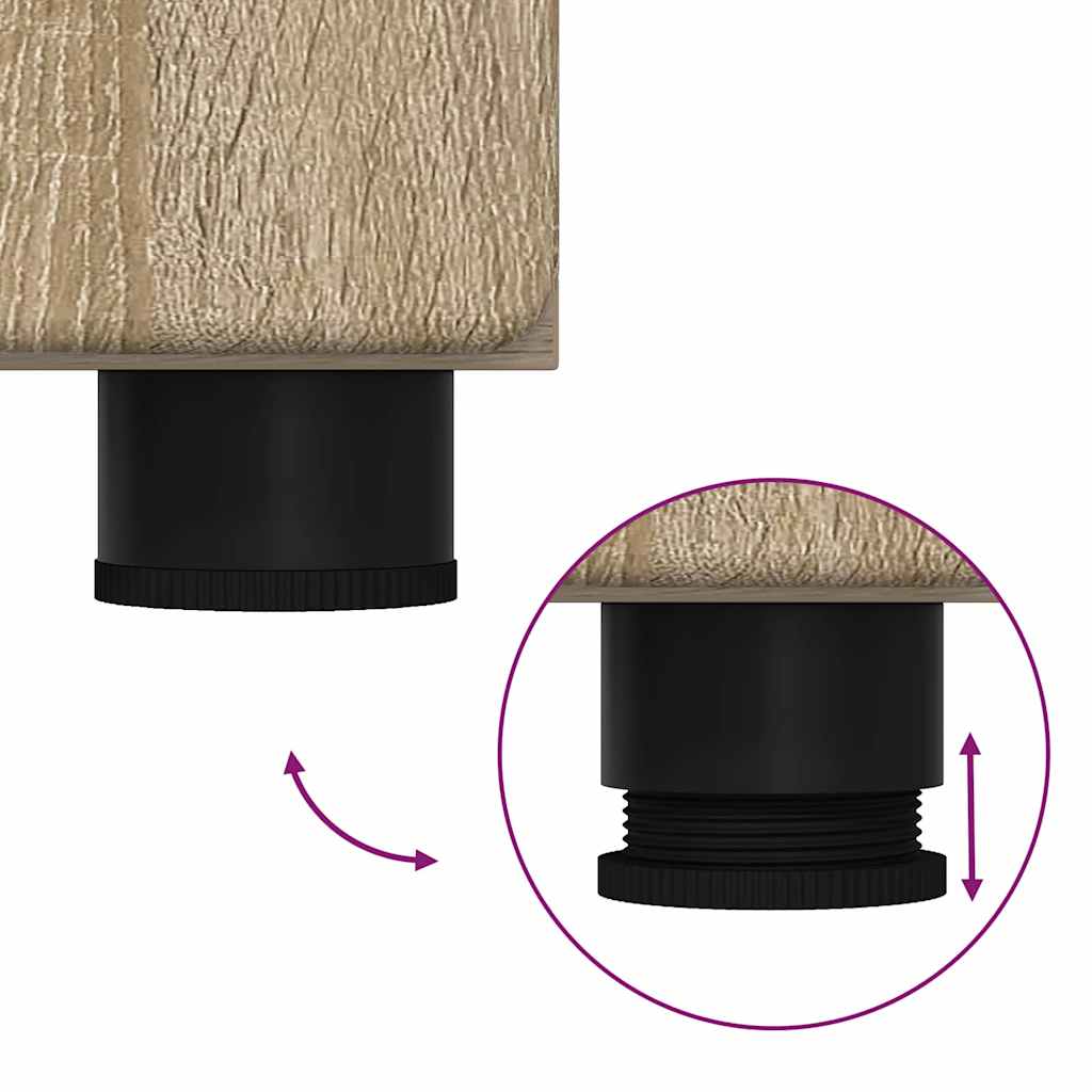 vidaXL Badezimmermöbel-Set mit Regal TULUM Sonoma-Eiche Holzwerkstoff