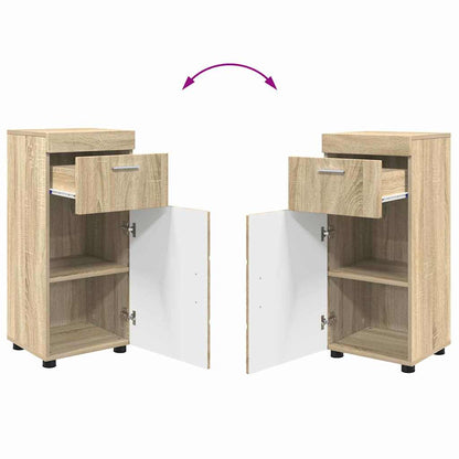 vidaXL Badezimmermöbel-Set mit Regal TULUM Sonoma-Eiche Holzwerkstoff