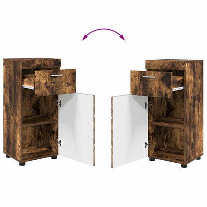vidaXL Ensemble de meubles de salle de bain TULUM Chêne fumé Bois d'ingénierie