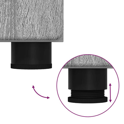 vidaXL Badezimmermöbel-Set mit Regal TULUM Graues Sonoma Holzwerkstoff