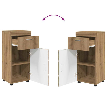 vidaXL Badezimmermöbel-Set mit Regal TULUM Artisan-Eiche Holzwerkstoff
