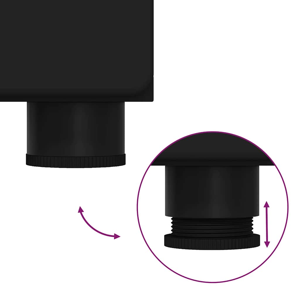 vidaXL Badezimmermöbel-Set mit Regal TULUM Schwarz Holzwerkstoff
