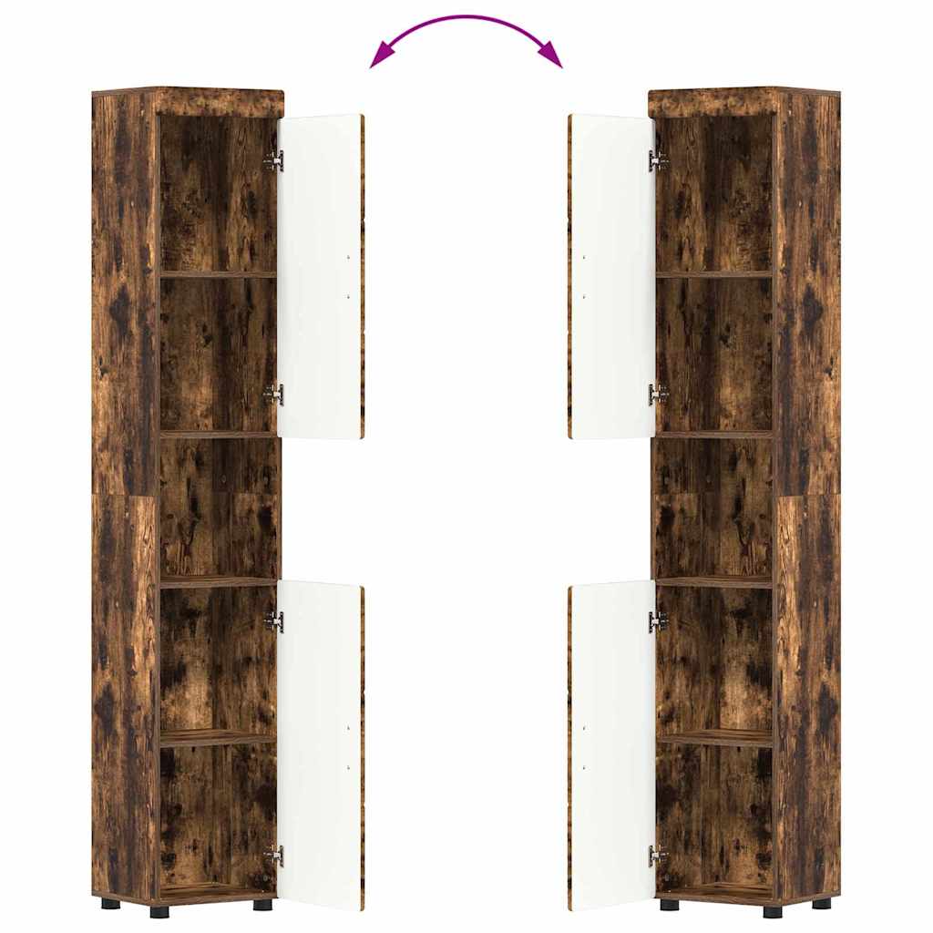 vidaXL Ensemble de meubles de salle de bain TULUM Chêne fumé Bois d'ingénierie