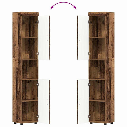 Badezimmermöbel-Set mit Regal TULUM Altholz Holzwerkstoff