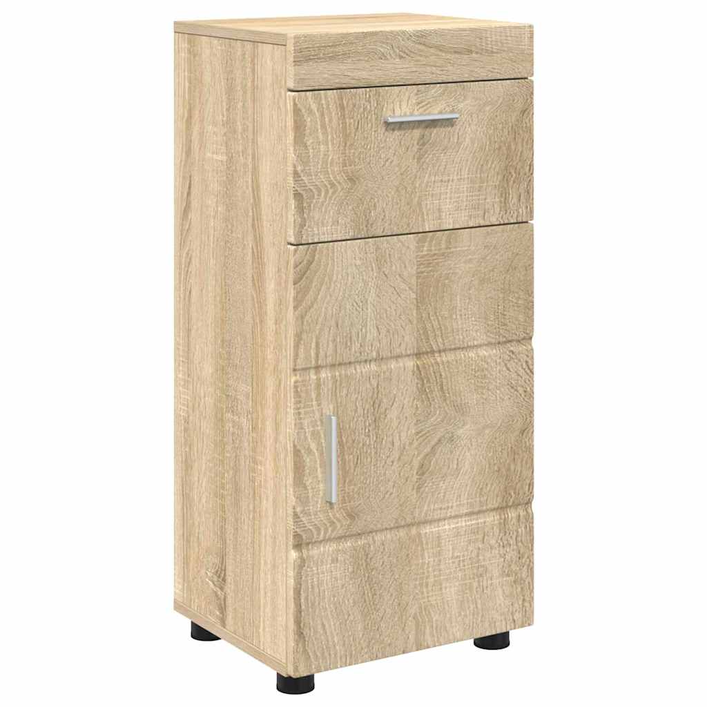 vidaXL Badezimmermöbel-Set mit Regal TULUM Sonoma-Eiche Holzwerkstoff