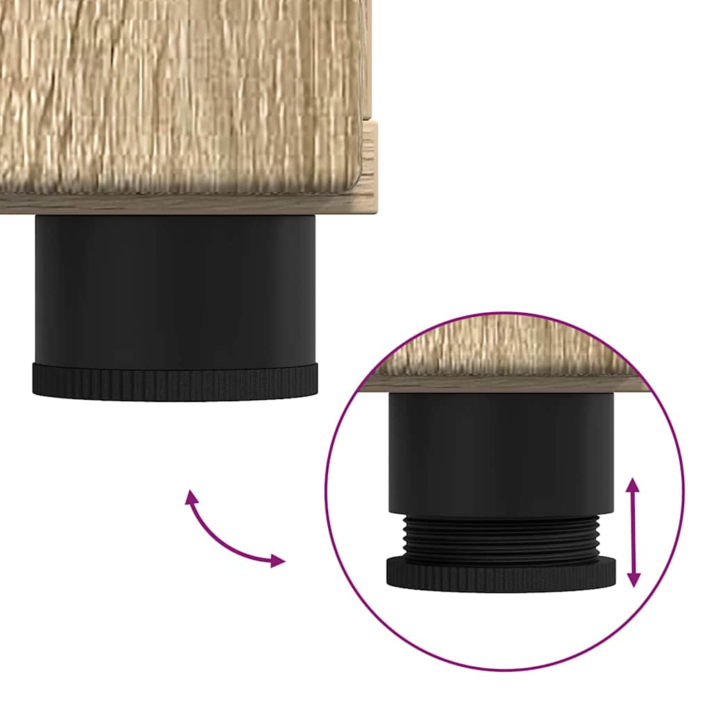 vidaXL Badezimmermöbel-Set mit Regal TULUM Sonoma-Eiche Holzwerkstoff