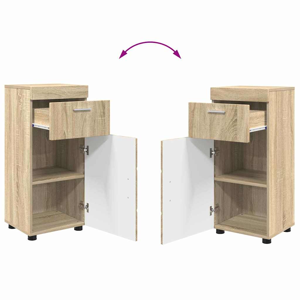 vidaXL Badezimmermöbel-Set mit Regal TULUM Sonoma-Eiche Holzwerkstoff