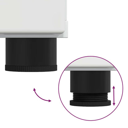 Badezimmermöbel-Set mit Tür TULUM Hochglanz Weiß Holzwerkstoff