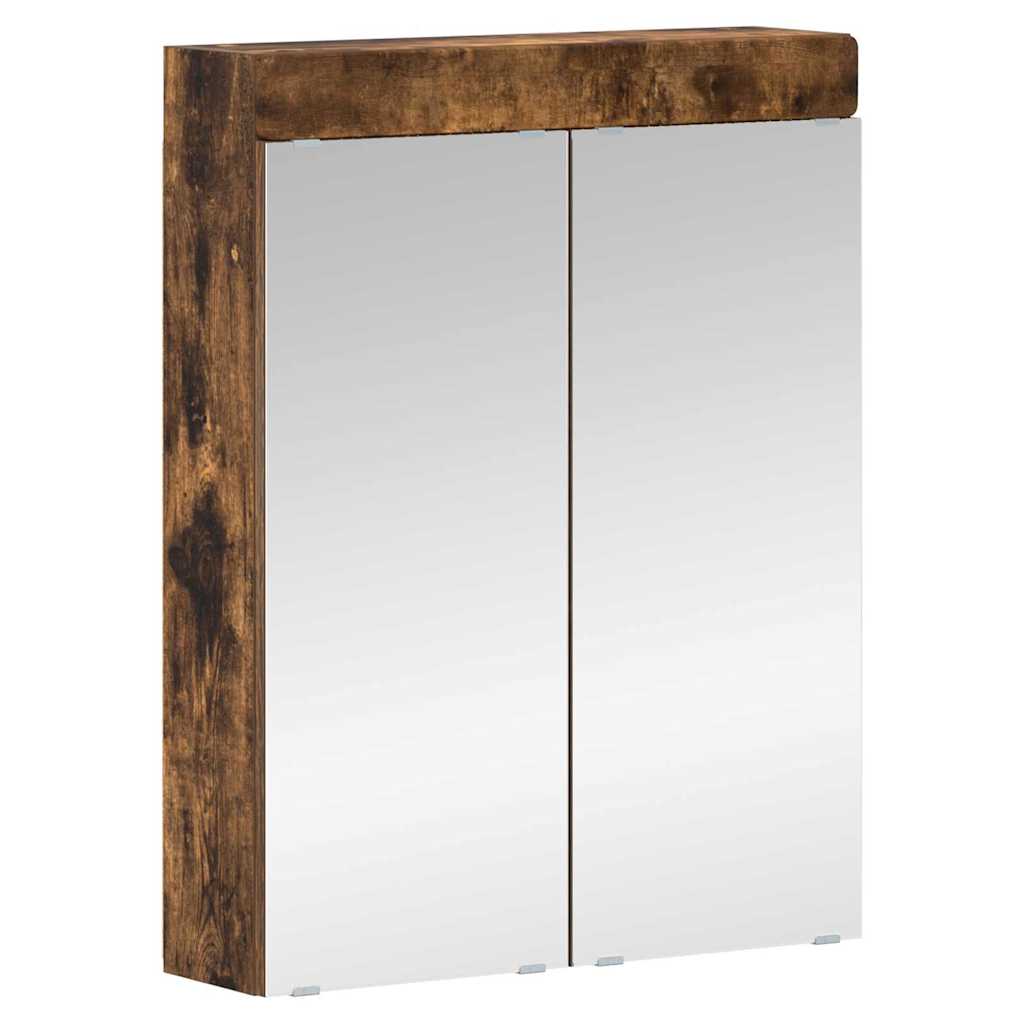 vidaXL Ensemble de meubles de salle de bain TULUM Chêne fumé Bois d'ingénierie