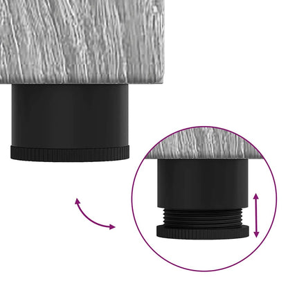 Badezimmermöbel-Set mit Regal TULUM Graues Sonoma Holzwerkstoff