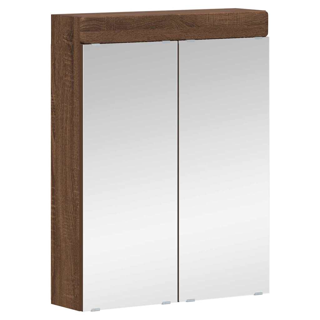 vidaXL Badezimmermöbel-Set TULUM Braun Eichen-Optik Holzwerkstoff