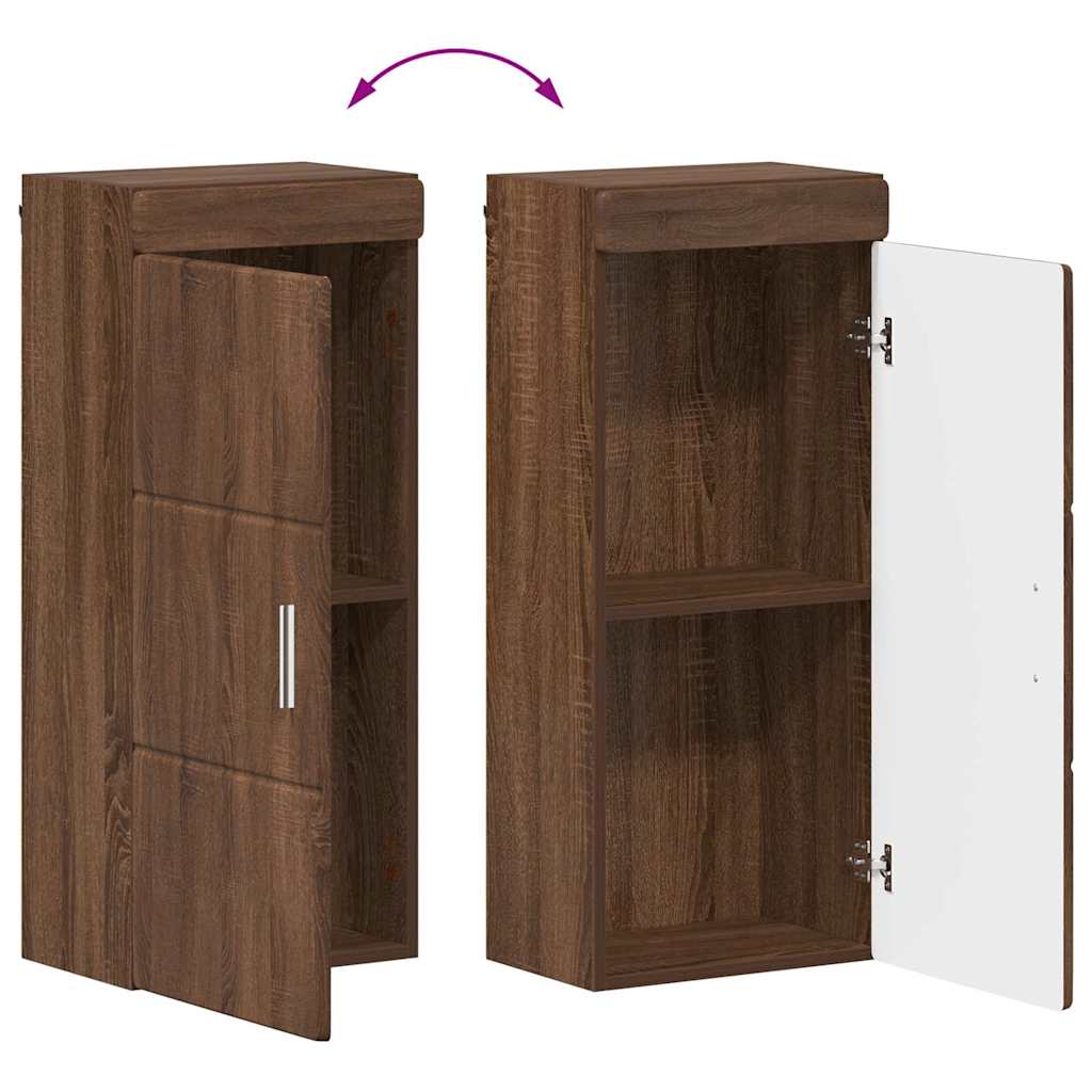 vidaXL Badezimmermöbel-Set TULUM Braun Eichen-Optik Holzwerkstoff