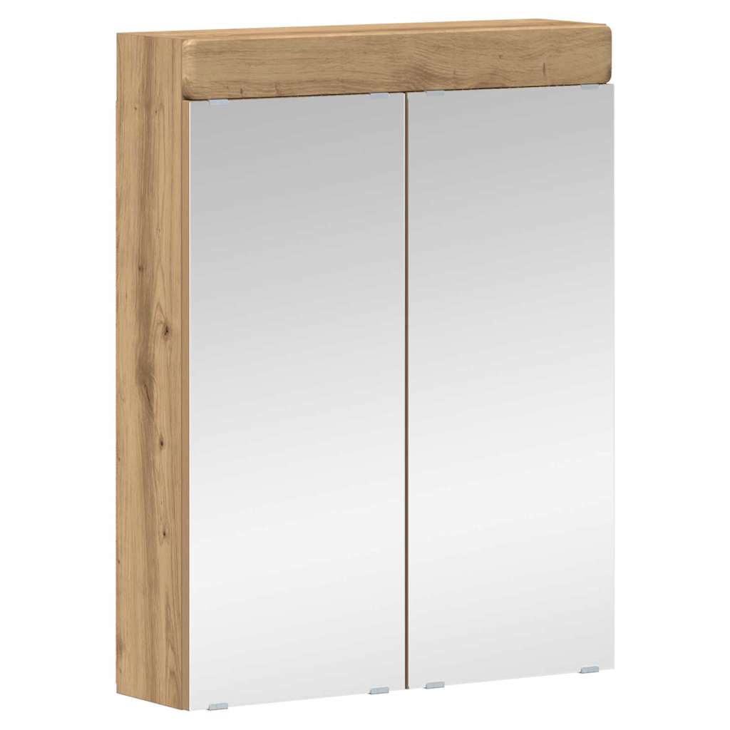vidaXL Badezimmermöbel-Set mit Regal TULUM Artisan-Eiche Holzwerkstoff
