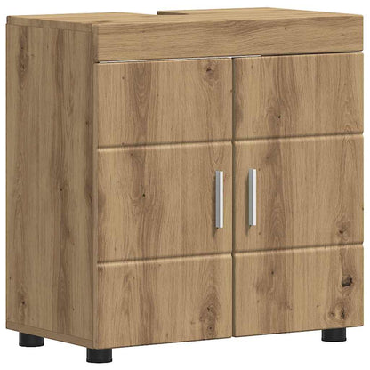 vidaXL Badezimmermöbel-Set mit Regal TULUM Artisan-Eiche Holzwerkstoff