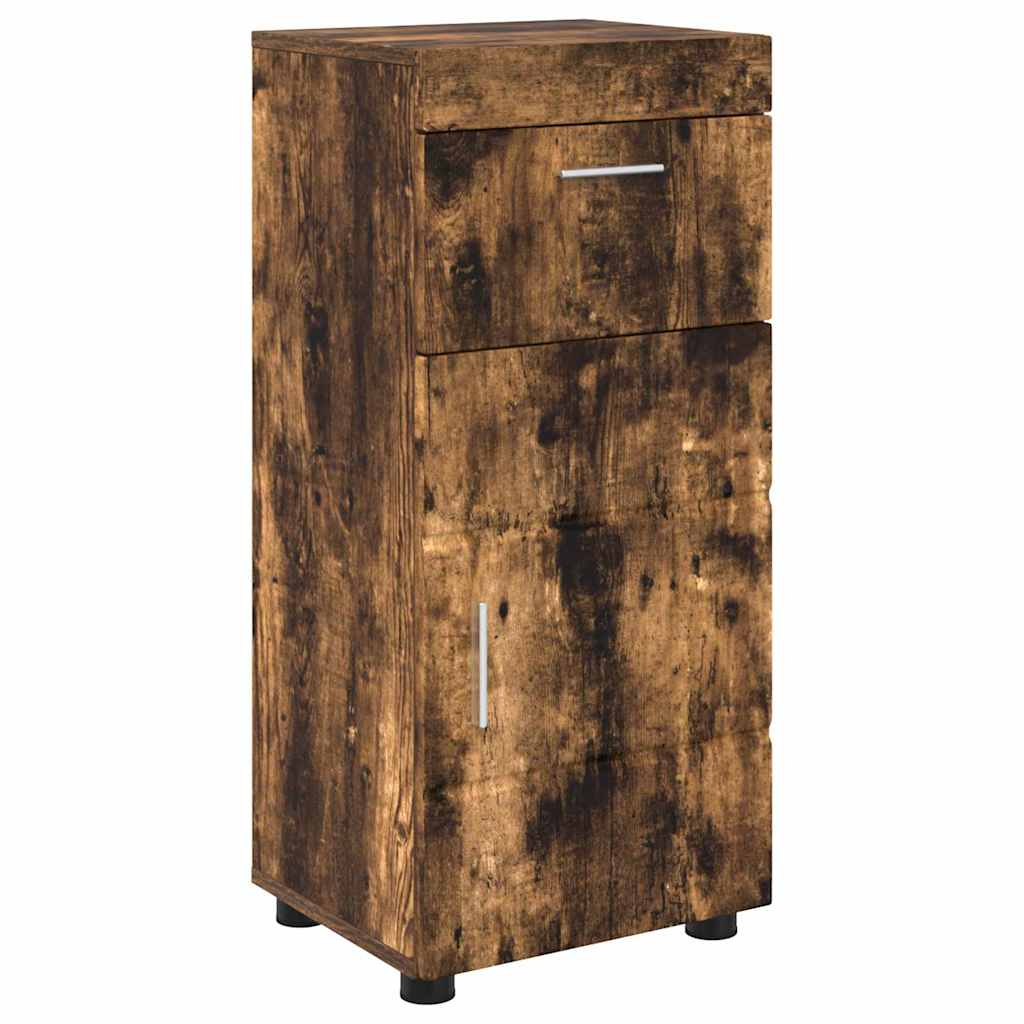 vidaXL Ensemble de meubles de salle de bain TULUM Chêne fumé Bois d'ingénierie