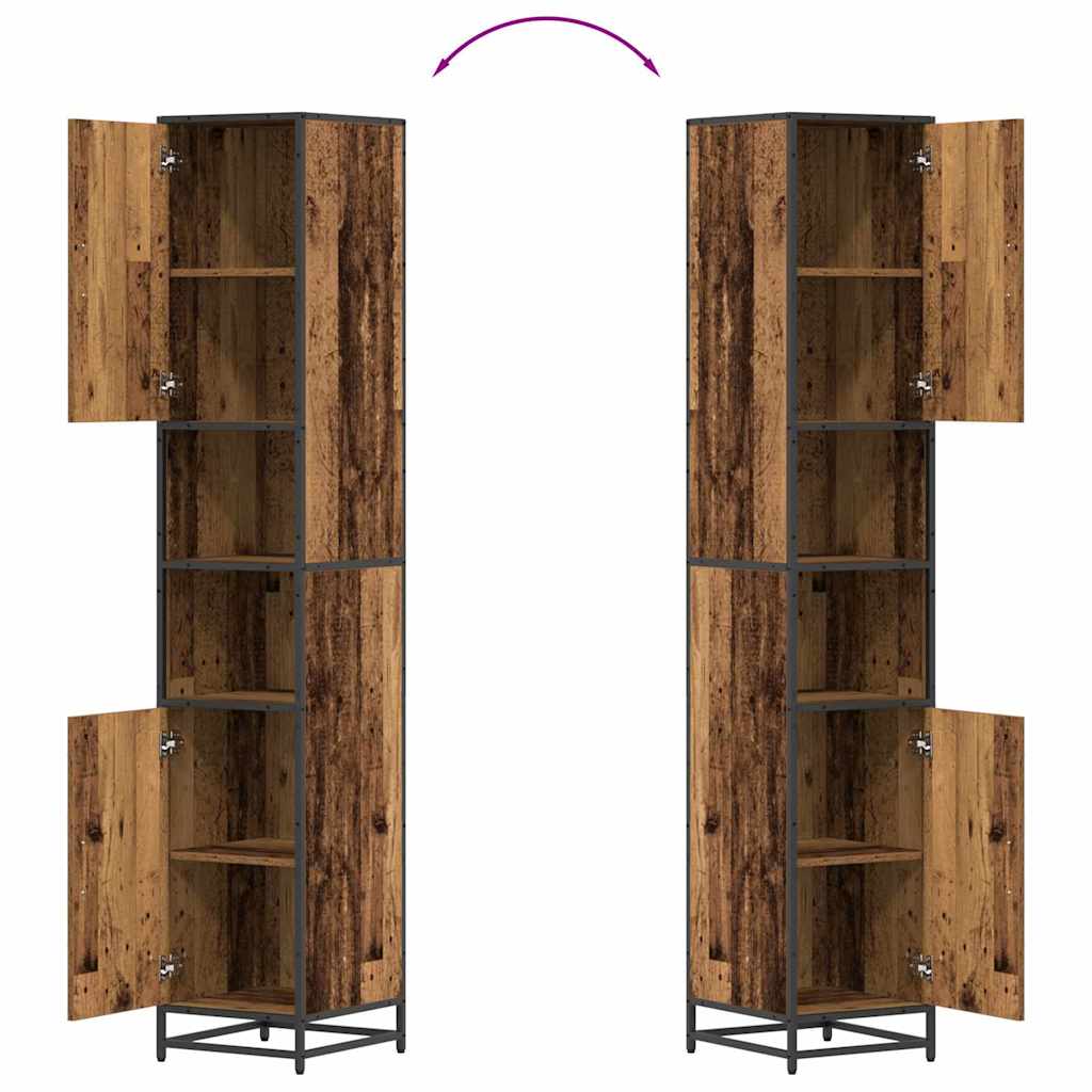 vidaXL Badezimmermöbel-Set Altholz 35 x 37,5 x 188,5 cm Holzwerkstoff