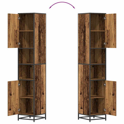 vidaXL Badezimmermöbel-Set Altholz 35 x 37,5 x 188,5 cm Holzwerkstoff