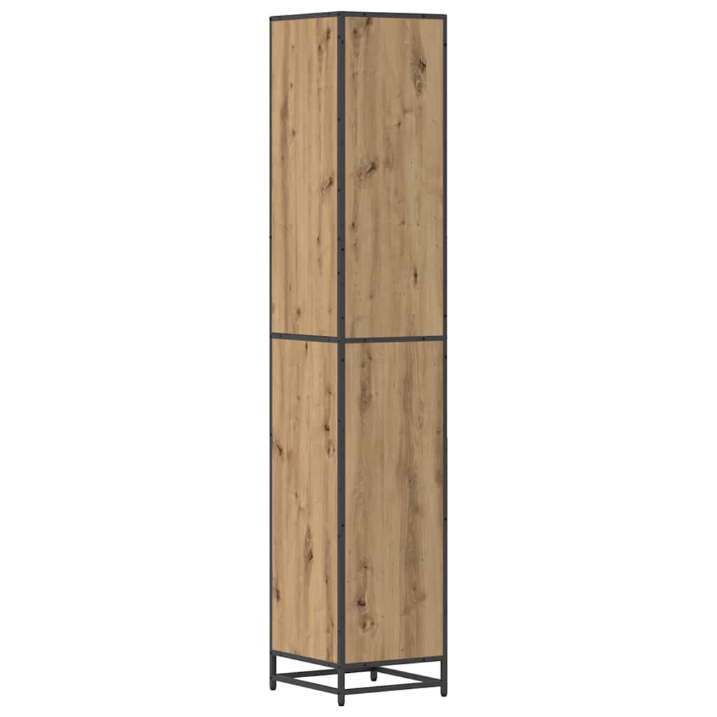 vidaXL Badezimmermöbel-Set mit Tür Artisan-Eiche 35 x 37,5 x 188,5 cm