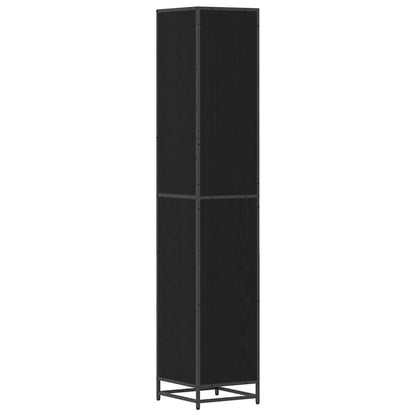 vidaXL Badezimmermöbel-Set Schwarz Eichen-Optik 35 x 37,5 x 188,5 cm
