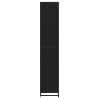 vidaXL Badezimmermöbel-Set Schwarz Eichen-Optik 35 x 37,5 x 188,5 cm