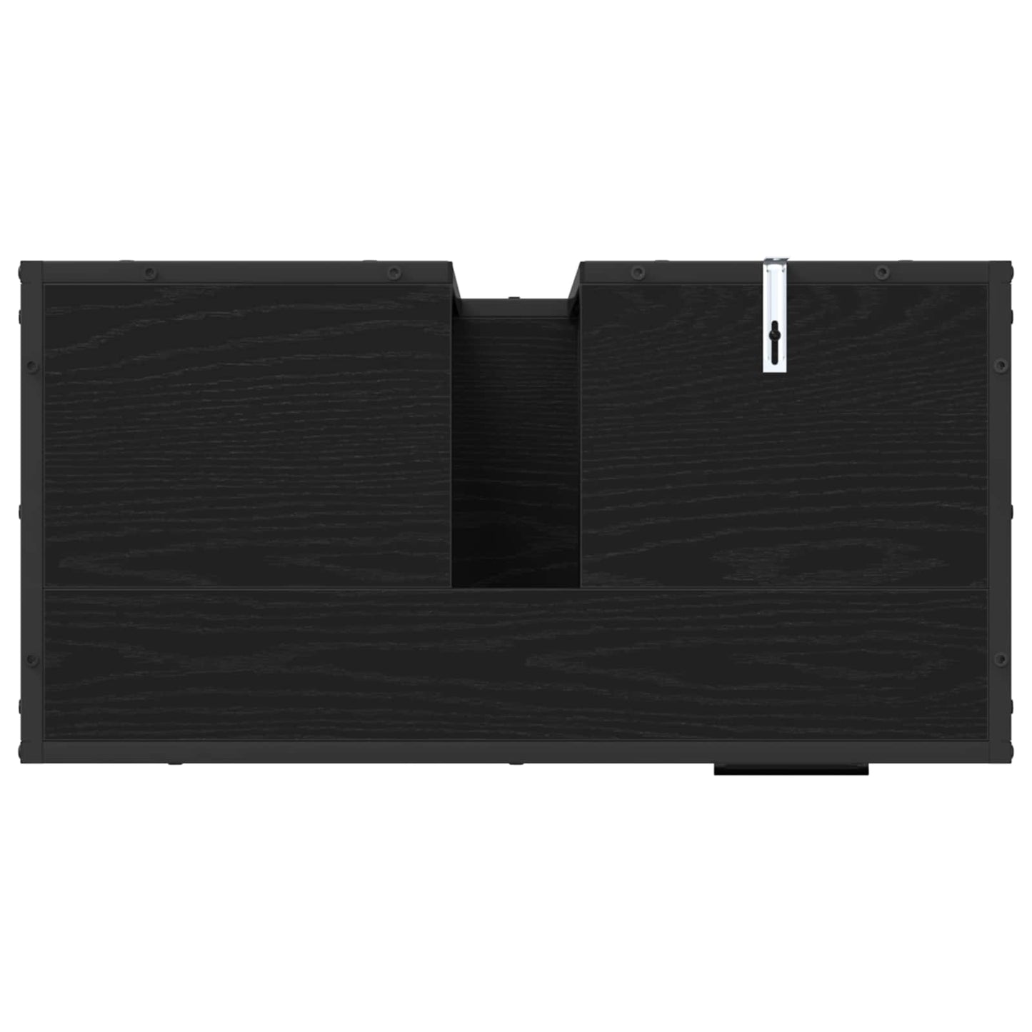 vidaXL Badezimmermöbel Set 2 pcs Schwarz Eichen-Optik Holzwerkstoff