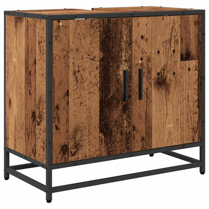 vidaXL Badezimmermöbel-Set mit Schubladen 3 pcs Altholz Holzwerkstoff