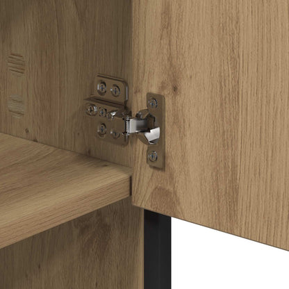 vidaXL Badezimmermöbel-Set mit Regal 3 pcs Artisan-Eiche Holzwerkstoff