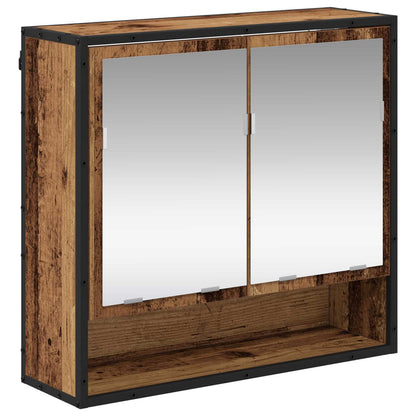 vidaXL Badezimmermöbel-Set mit Regal 2 pcs Altholz Holzwerkstoff