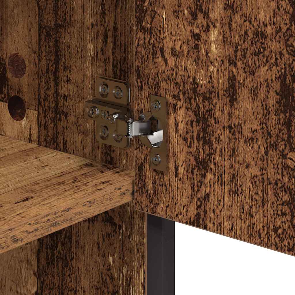 vidaXL Badezimmermöbel-Set mit Regal 3 pcs Altholz Holzwerkstoff