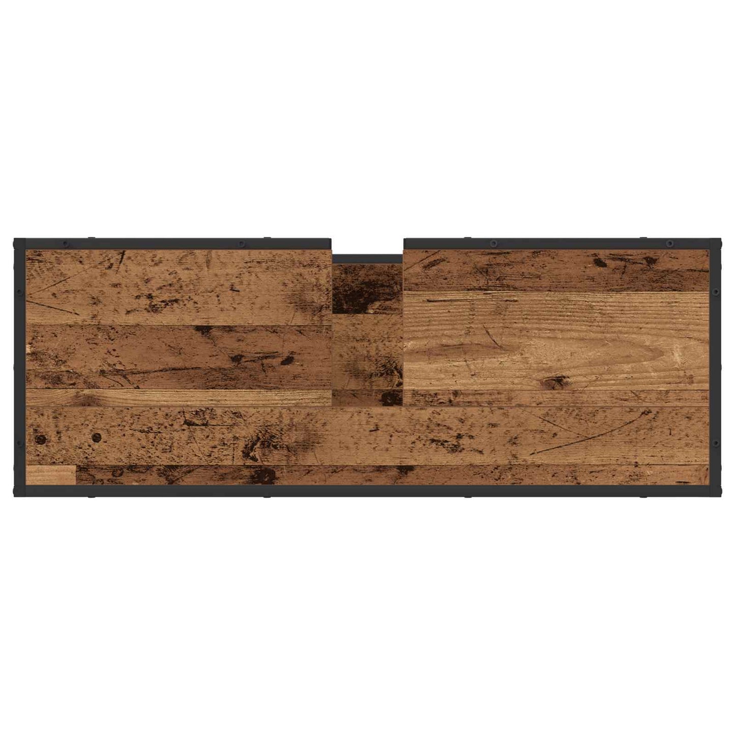 vidaXL Badezimmermöbel-Set mit Regal 2 pcs Altholz Holzwerkstoff