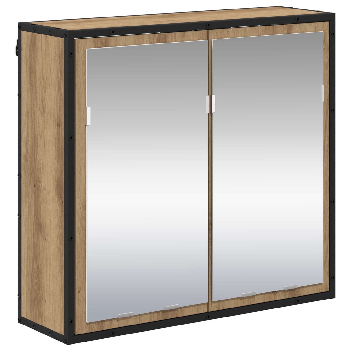 vidaXL Badezimmermöbel-Set mit Regal 2 pcs Artisan-Eiche Holzwerkstoff