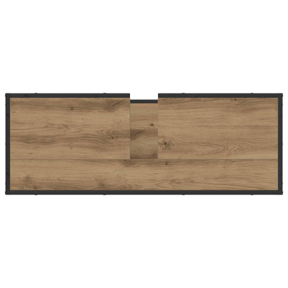 vidaXL Badezimmermöbel-Set mit Regal 2 pcs Artisan-Eiche Holzwerkstoff