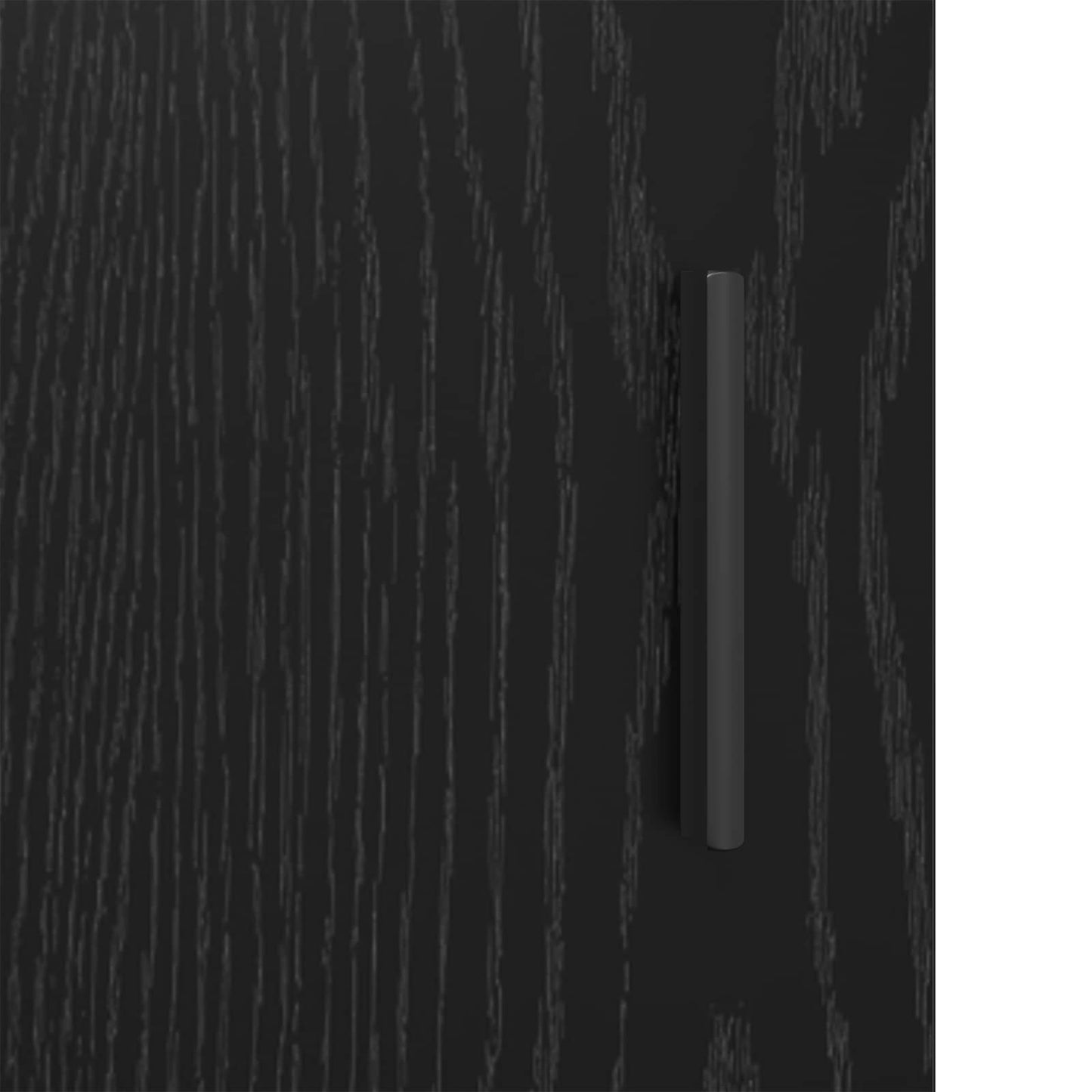vidaXL Badezimmermöbel-Set 3 pcs Schwarz Eichen-Optik Holzwerkstoff